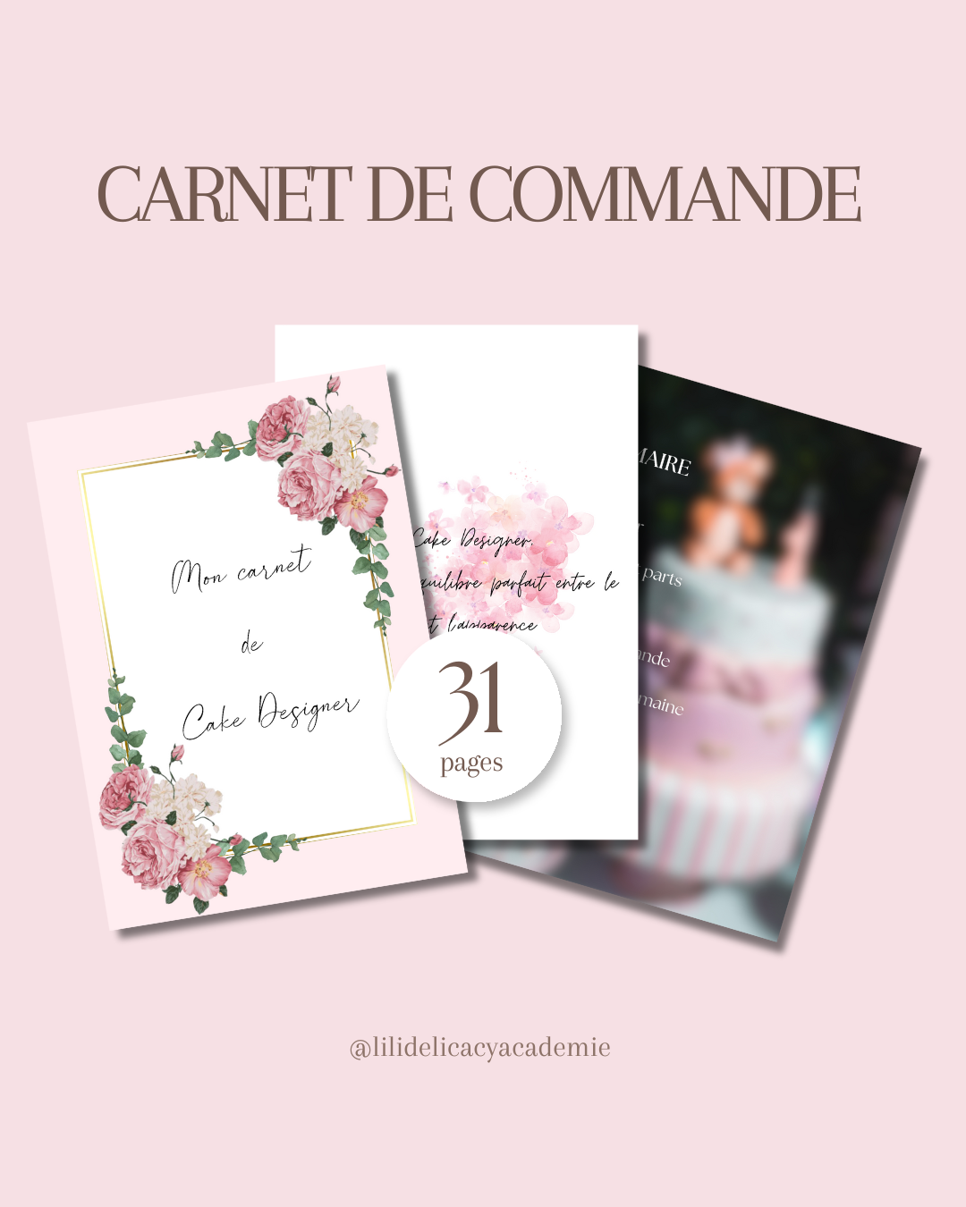 Le Carnet de Commande Indispensable pour Cake Designers et Pâtissiers à Domicile !